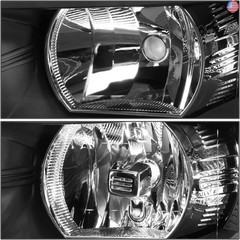 DNA Motoring HL-OH-CSIL07-BK-CL1 Pair of Black Housing Headlights Compatible