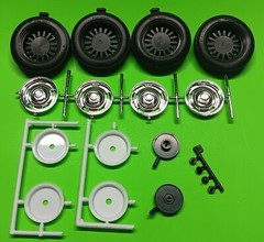 69 1969 Chevy Camaro Z28 1/12 Rally Rims Derby Cap Wheels Firestone Tires Backs