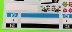 Decal Sheet 1970 Dodge Coronet Super Bee 1/25 MPC Blue Black Green White Stripes