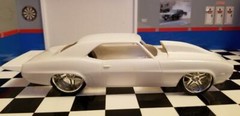 Resin Rear Spoiler & Outlaw Hood Combo for ’69 Camaro Revell 1/25. HOT!