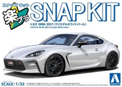 Aoshima 1/32 Scale Model Car Snap Kit 10-CW Toyota GR86 2021 Crystal White Pearl