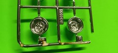 Firestone 500 Pad Printed Tires 1967 GTO 1/25 MPC Chrome Reverse Steelie Rims