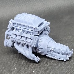 Dodge Hellcat Demon Hellaphant model engine resin 3D printed 1/25 1/24