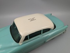 1954 CHEVROLET 2 DOOR BELAIR 1/25 scale – PROMO / BANK–TURQUOISE / INDIA IVORY