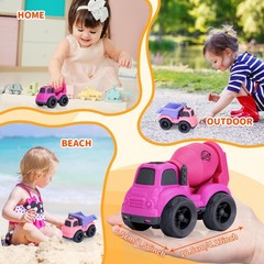 Toddler Toys for 2 Year Old Girl, Dump Truck and Mixer 2 inches, Red