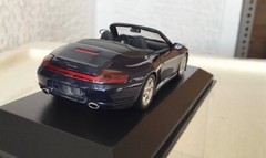1/43 MINICHAMPS PORSCHE 911 Carrera 4S, cabrio ,d.blue, mint,++ !