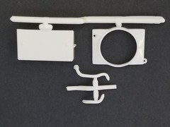 1969 Hurst Olds RADIATOR , SHROUD , HOSES from AMT 1:25 Model Kit 69 Oldsmobile