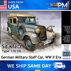 Master Box 3530 Sd. Kfz. 1 Type 170 VK, German Military Staff Car WW II Era 1/35