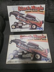 2x MPC 1-0772 BLACK MAGIC VEGA FUNNY CAR 1/25 SCALE Model Kit RARE ***READ***