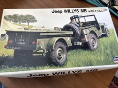 Hasegawa 1:24 Jeep Willys MB w/ Trailer Plastic Model Kit Unassembled 20221