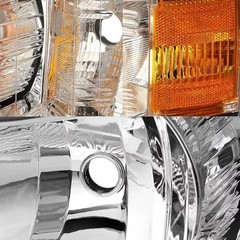 2PCS Headlights Assembly W/Bulbs and Harness For 2007-2013 Chevy Silverado