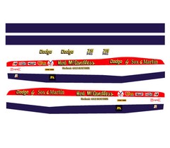 Decals – Herb McCandless Pro Stock Demon, printed on a press, vibrant color.