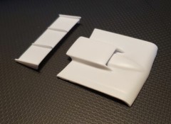 Resin Rear Spoiler & Stinger Hood Combo for ’72*/69 Nova AMT*/Revell 1/25.