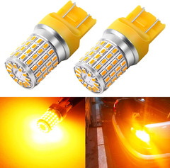 7443 Amber LED Turn Signal Light Bulbs, Super Bright 3014 72-SMD T20 7440 7444 L