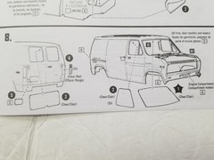 1977 Ford Van WINDOWS from AMT 1:25 Model Kit 77 Econoline