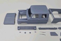 ABS-LIKE RESIN 3D PRINTED 1/25 1969 FORD F-250 CREW CAB BODY WITH SEPARATE HOOD