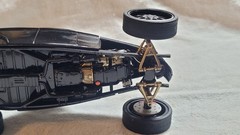 Cool Custom built up 1930-32 Ford Pro Touring Roadstr model car Gloss black 1/25