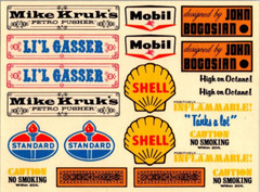 NOS 1970 Water Decals Models Lil Gasser Hot Rod Shell Standard John Bogosian AMT