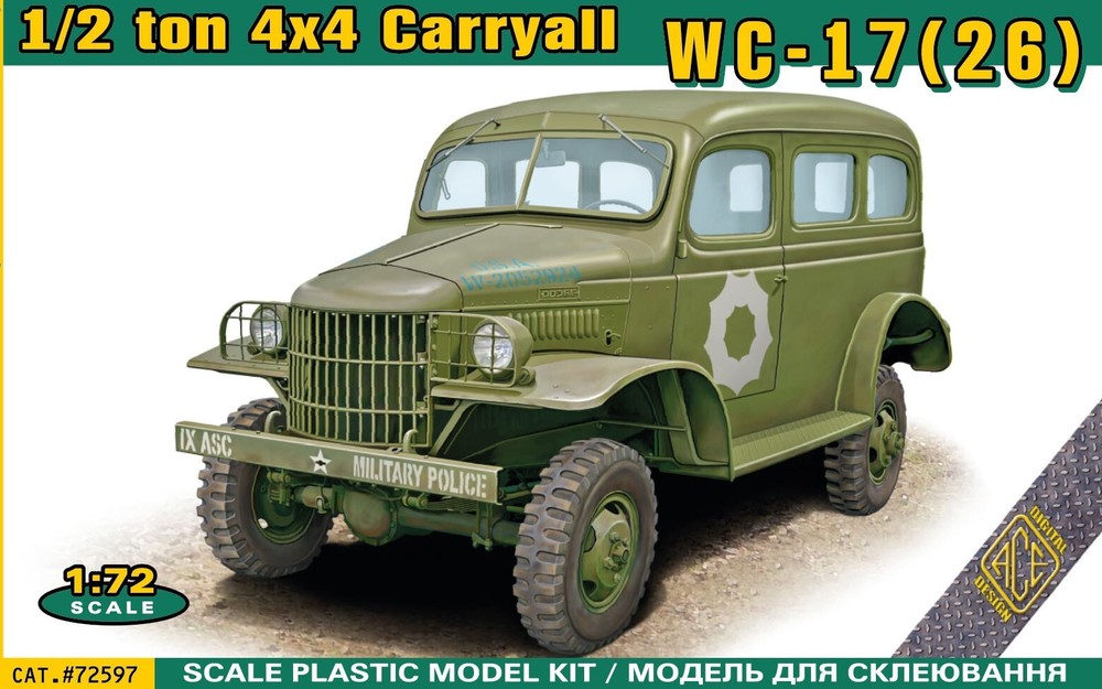1/2 ton 4×4 Carryall WC-17(26) (Plastic model kit) 1/72 ACE 72597