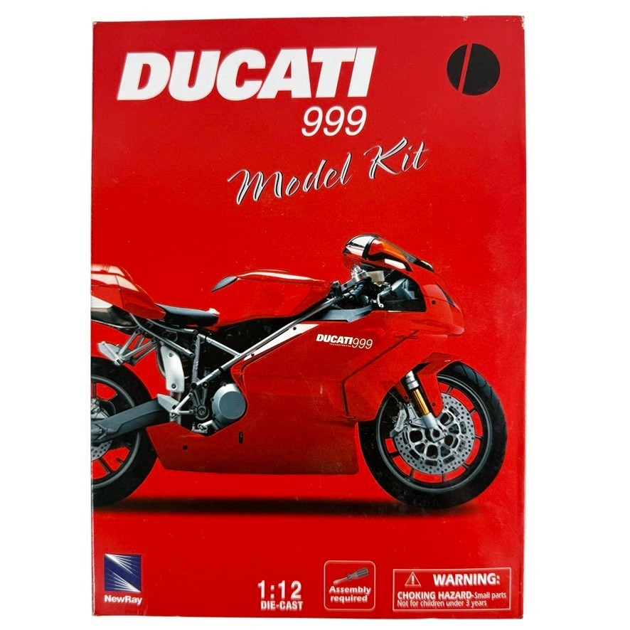 New Ray Ducati 999 1:12 Die Cast Red Motorcycle Model Kit NEW
