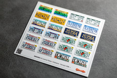 1:24 3D License Plates for scale model Cars Alabama Georgia