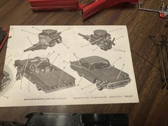 Vintage model Ford Thunderbird Dual Hardtop & Convertible Model Kit Monogram
