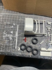 AMT Ertl 1:25 Ford Courier Model Kit Unassembled White Black Chrome Plastic 1977