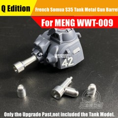 Chibi Style French Somua S-35 Tank Metal Barrel Upgrade Part for Meng WWT-009