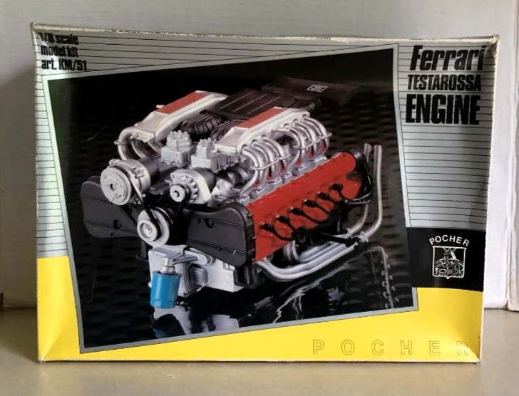 POCHER 1:8 1984 FERRARI TESTAROSSA ENGINE MODEL KIT ART. KM/51 NEW