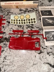 Vintage 1965 Hawk Toy Maserati 5000 GT Model Kit / Slot Car Body – Unbuilt