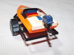 1970s REVELL RIVER RAT Model Kit Chevy Luv Pickup Boat Trailer BUILT ORANGE