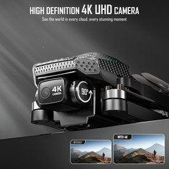 GPS Drone with 4K Camera for Adults, FPV RC Quadcopter, 5-Inch LCD Tablet Screen