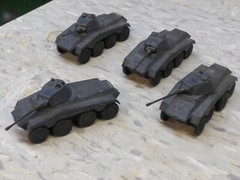 Roco Minitanks (4) Painted WWII German Sd Kfz 234/2 Puma AC Lot #7229K©