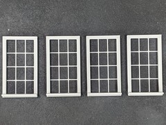 1/24 Scale Windows For Diorama Buildings (set of 4)
