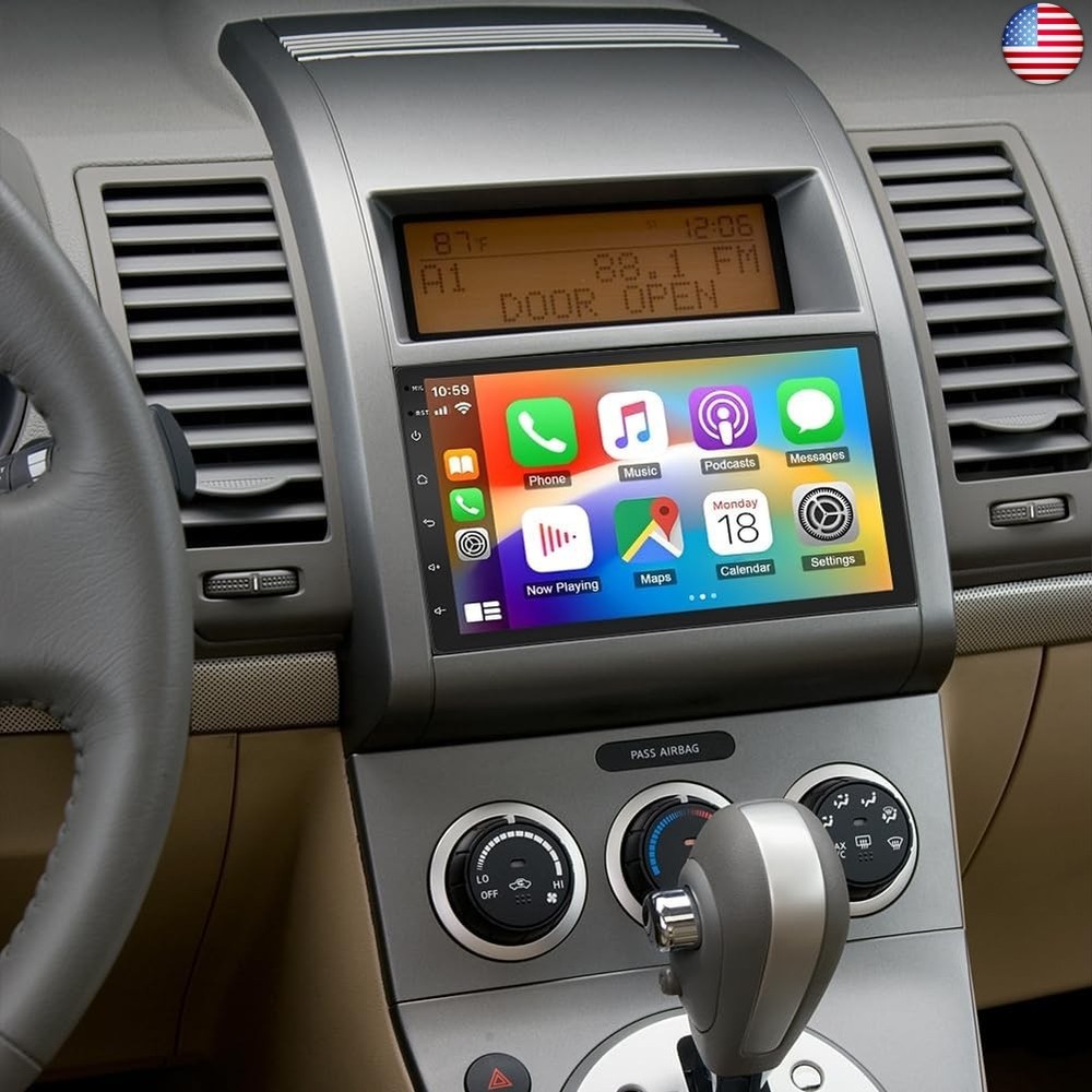 Android 13 Double Din Car Stereo Radio for 2007-2012 Nissan Sentra 7″ Touch