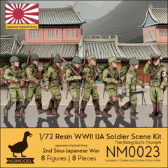 NUMODEL NM0023 | 1/72 Resin WWII Japanese IJA Scene Kit “The Rising Sun” | 8pc