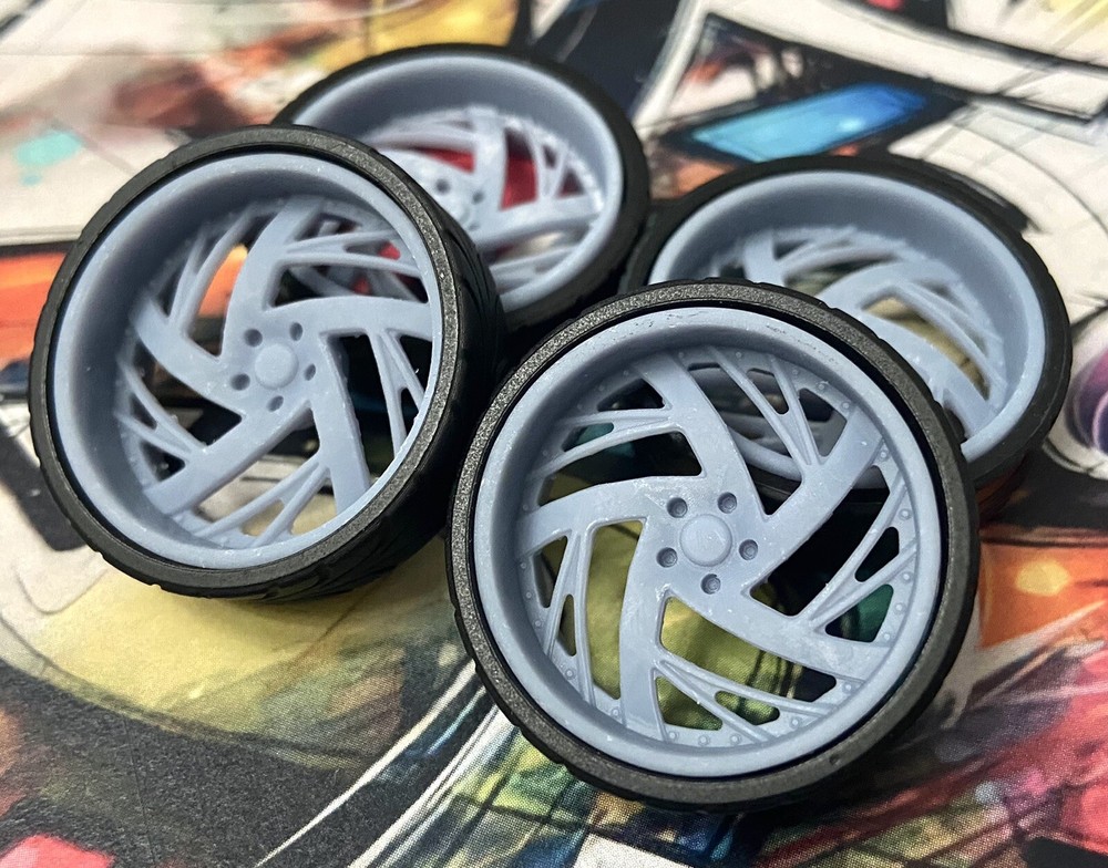 Resin 1/24 Scale 26-Inch Artis Southside Model Car Wheels And Tires, 1/25, Donk