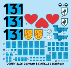 Trumpeter 00954 1/16 German Sd.Kfz.164 Nashorn Assembly Model Kit