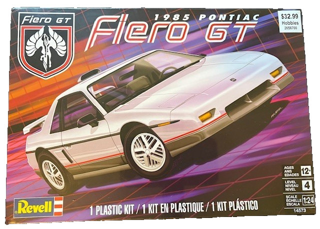 Revell 1985 Pontiac Fiero GT | 1/24 Scale | Factory Sealed
