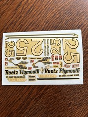Jo-Han 1970 Plymouth Roadrunner Model Car Kit Decal Sheet ONLY Nice!