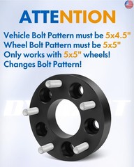 5×4.5 to 5×5 Wheel Adapters 4PCS for Je-ep Jk Wk Wj Xk Wheels on Tj Yj Kk Xj Mj