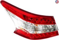 Left Side Outer Tail Light Assembly Compatible with Sentra 2013 2014 2015