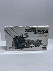 Tamiya German 20mm Flakvierling 38 mit Sd.Ah. 52 No. MM191| 1:35 Model Kit New