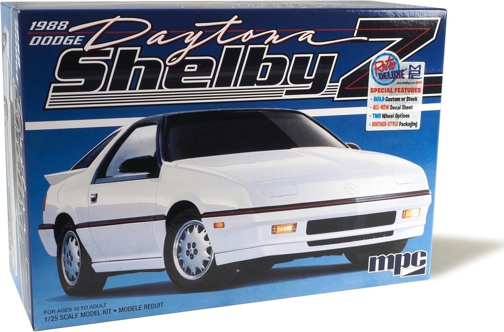 *NEW* MPC 1:25 SCALE 1988 DODGE SHELBY DAYTONA Z 2-IN-1 KIT RETRO #MPC1009 NIB
