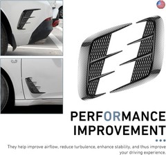2 PCS Side Vent Trim, Fashion Style Car Fender Sticker, Self-Adhesive Sporty