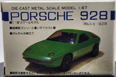 Masudaya Co. Die Case 1: 87 Scale Model PORSCHE 928 Green Kit UNBUILT NEW
