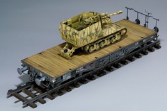 Zimi 35077 1/35 10.5cm leFH-18/4 [Becker]&50-ton Type SSy45 Platformwagen[2 in1]