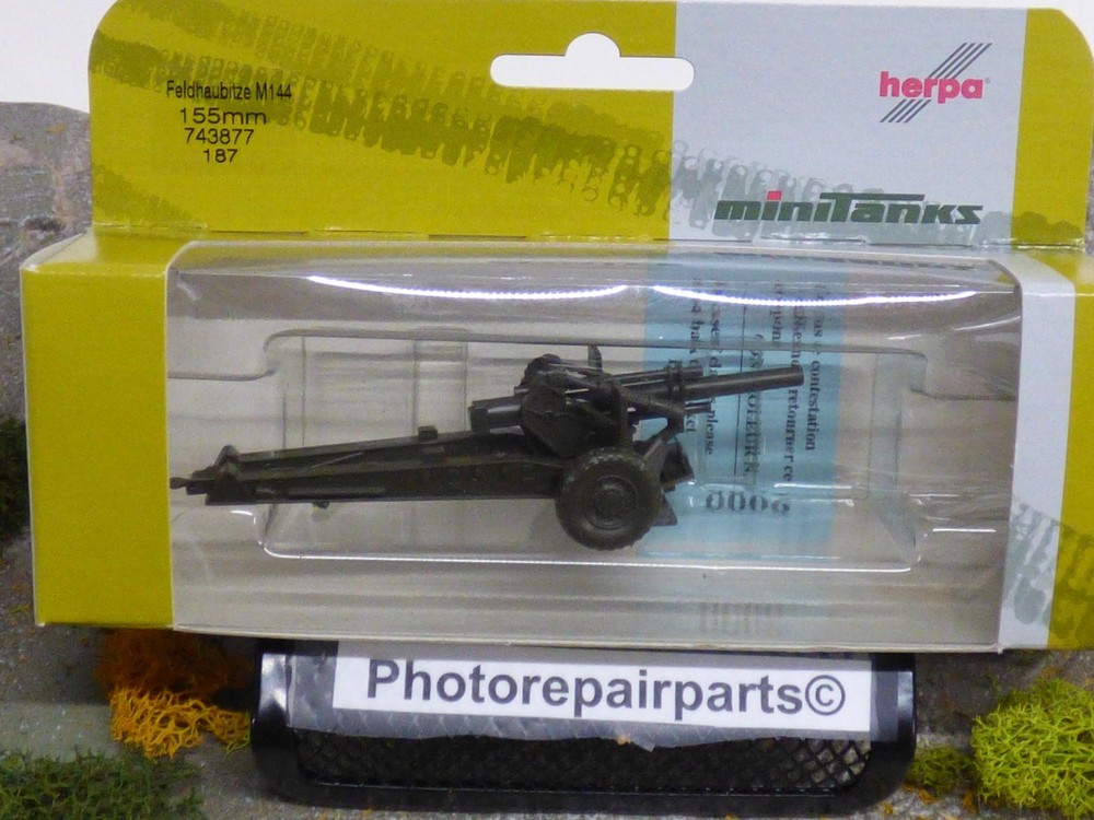Roco Minitanks / Herpa 1/87 WWII US M-114 155mm Field Howitzer Lot # 7219K©