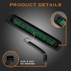 Third 3rd Brake Light, LED High Mount Stop Light for 2007-2013 Chevy Silverado/G