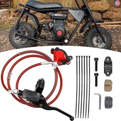 Mini Bike Brake Kit Hydraulic Disc Hand Brake the Left of The 7/8” Handlebars